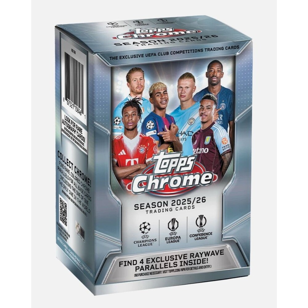 2025-26 TOPPS CHROME UEFA Soccer Blaster Box Brand New Factory Sealed